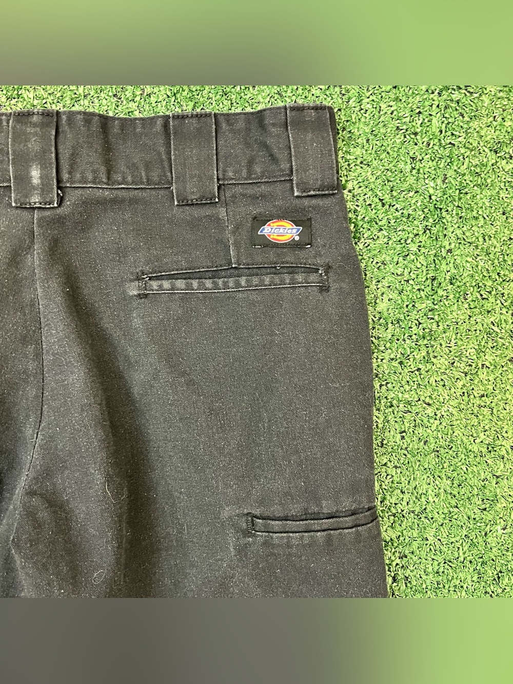 Dickies Shorts 30 Mens Black Regular Fit Flex Workwear Flat Front Pocket